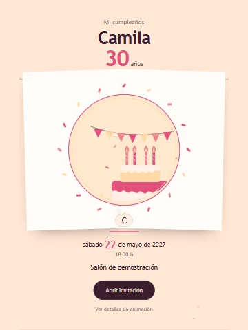 Vista previa de Pastel emergente